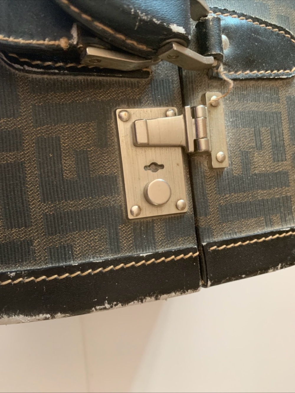 Fendi Brown Monogram Travel Case with Leather Trim - Picture 6 of 13